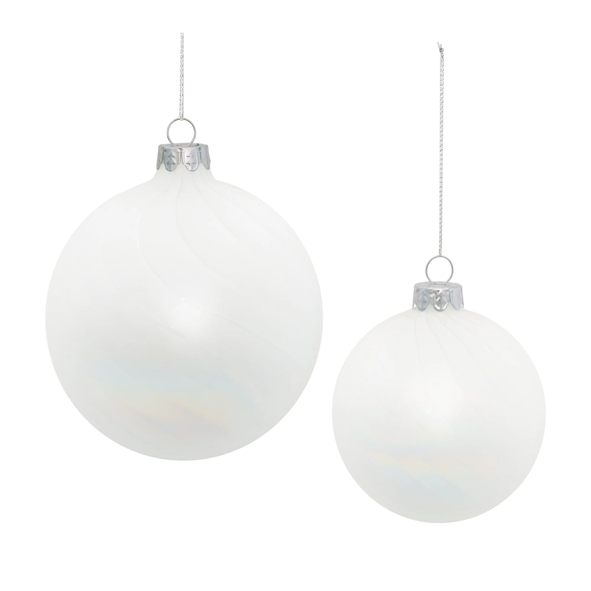 Iridescent Finish Glass Christmas Ball Ornaments - 4