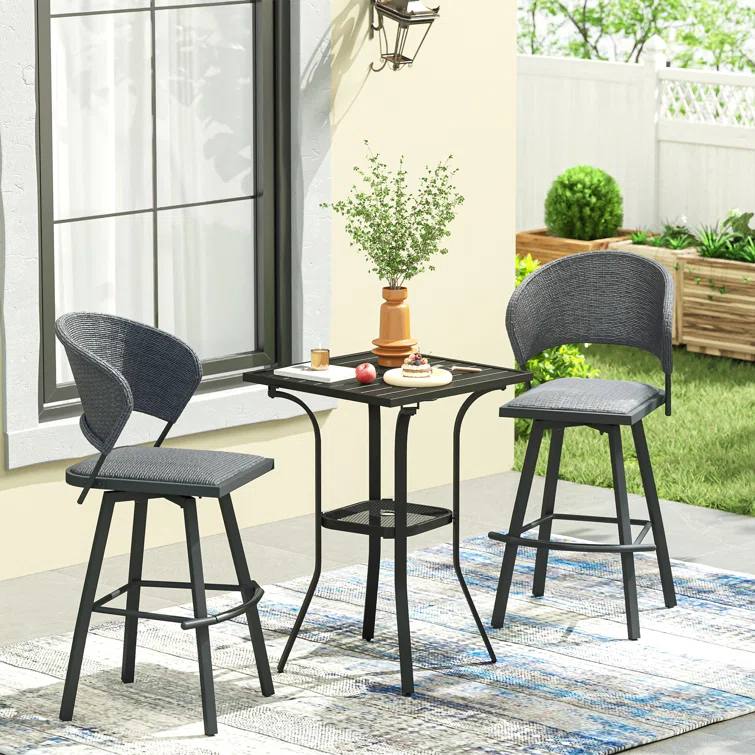 Serria 2 - Person Square Outdoor Dining Set with Cushions
