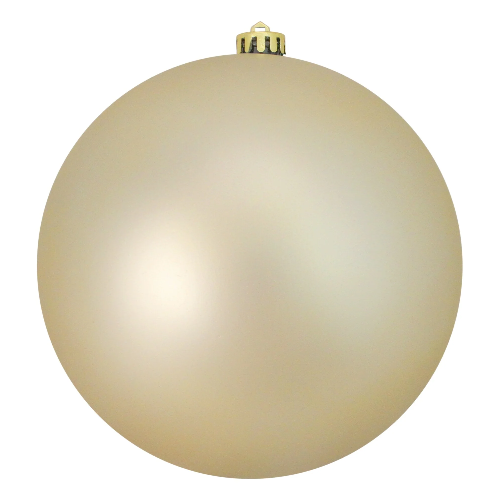 Champagne Gold Shatterproof Matte Christmas Ball Ornament.