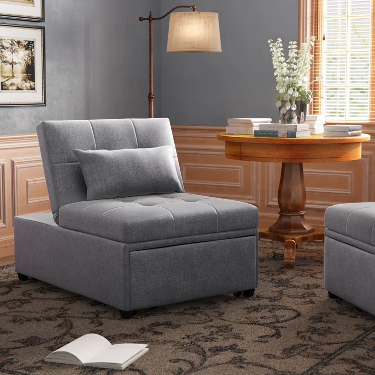 Hulse 3-In-1 Upholstered Convertible Sleeper Chair