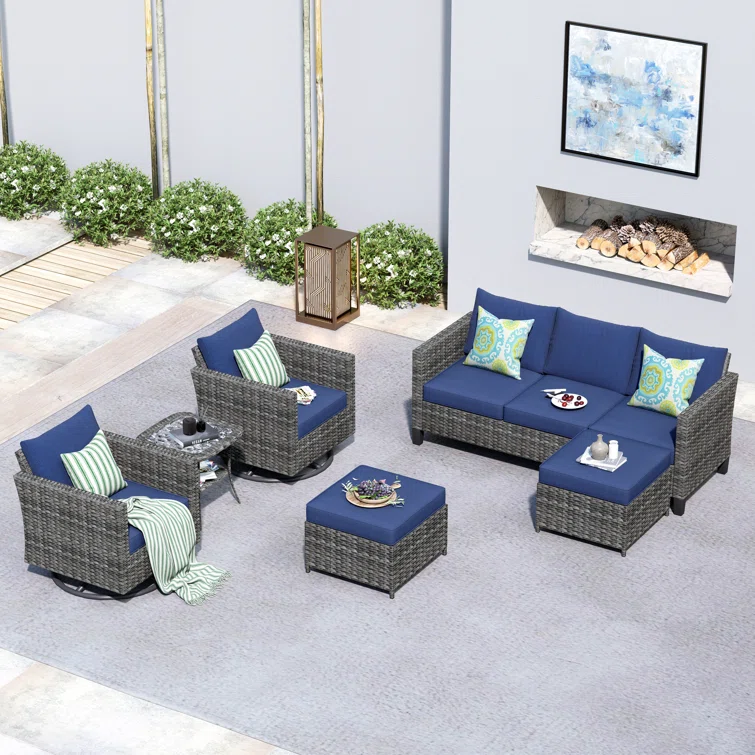Ben 5 - Person Outdoor Seating Group with Cushions