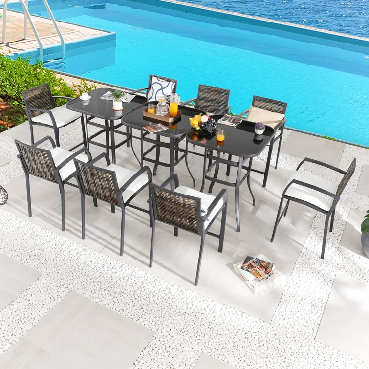 Aayusha 8 - Person Square Outdoor Dining Set with Cushions