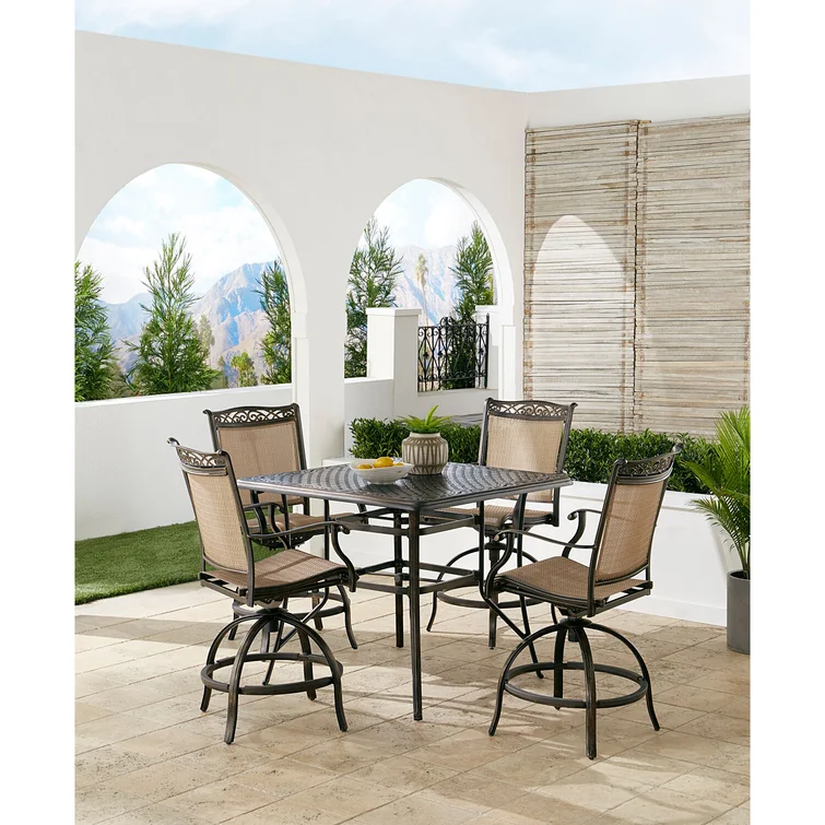 Mikenzy 4 - Person Square Outdoor Dining Set with Cushions