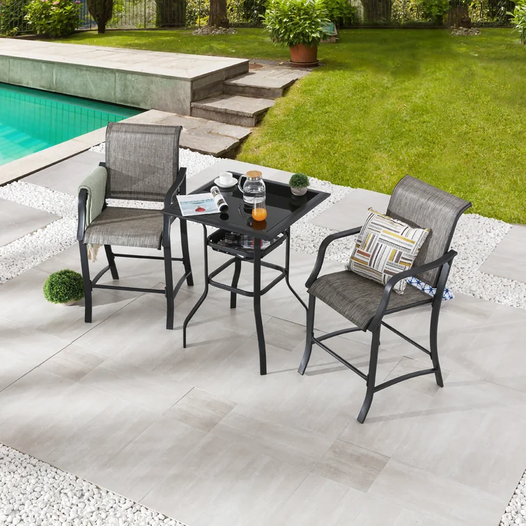 Fredith Square 2 - Person Bar Height Bistro Dining Set