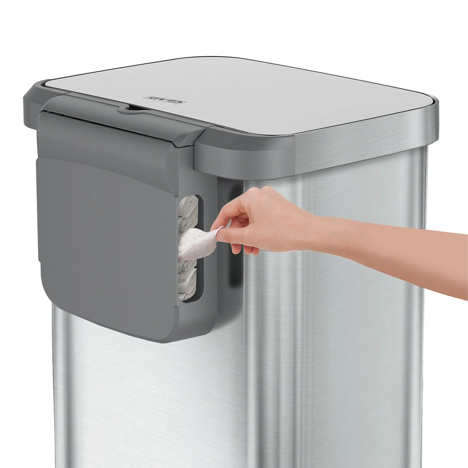 Glad All Stainless Steel Step-on Kitchen Trash Can