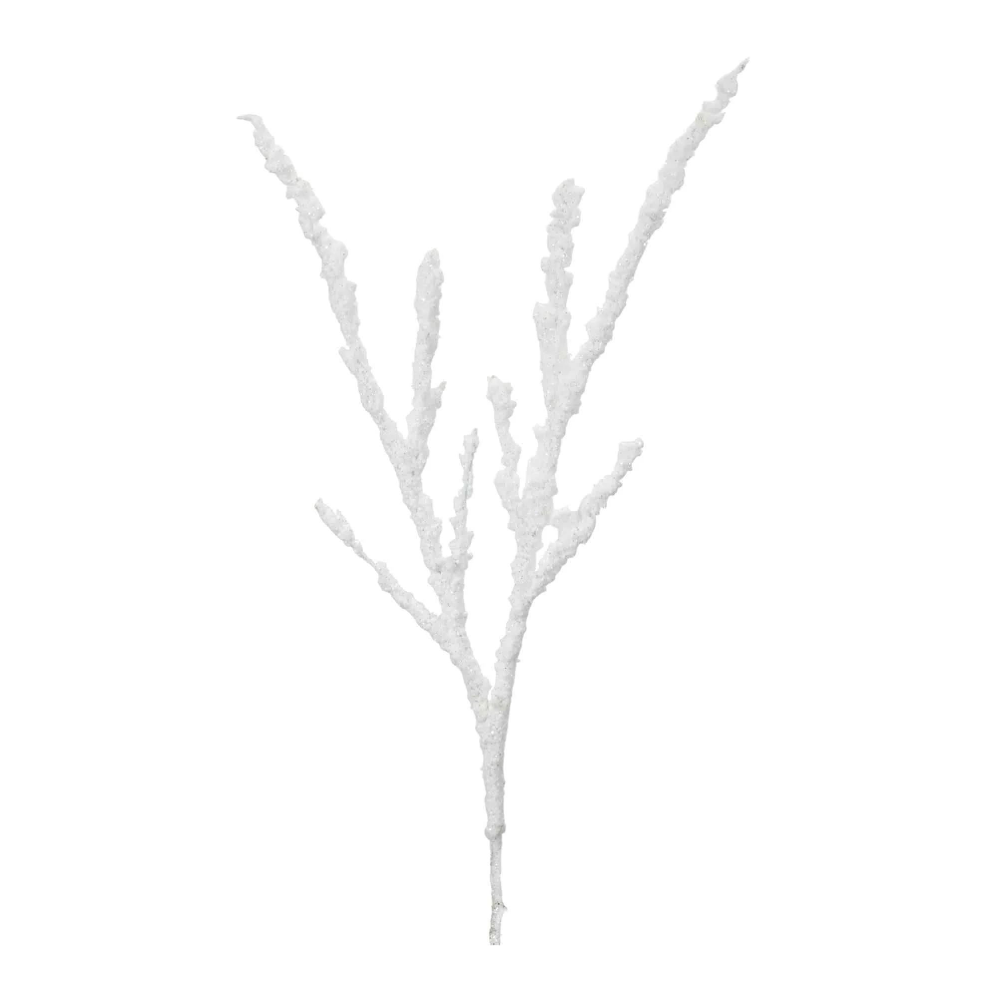 Set of 12 White Flocked Snow Christmas Branch Sprays 35