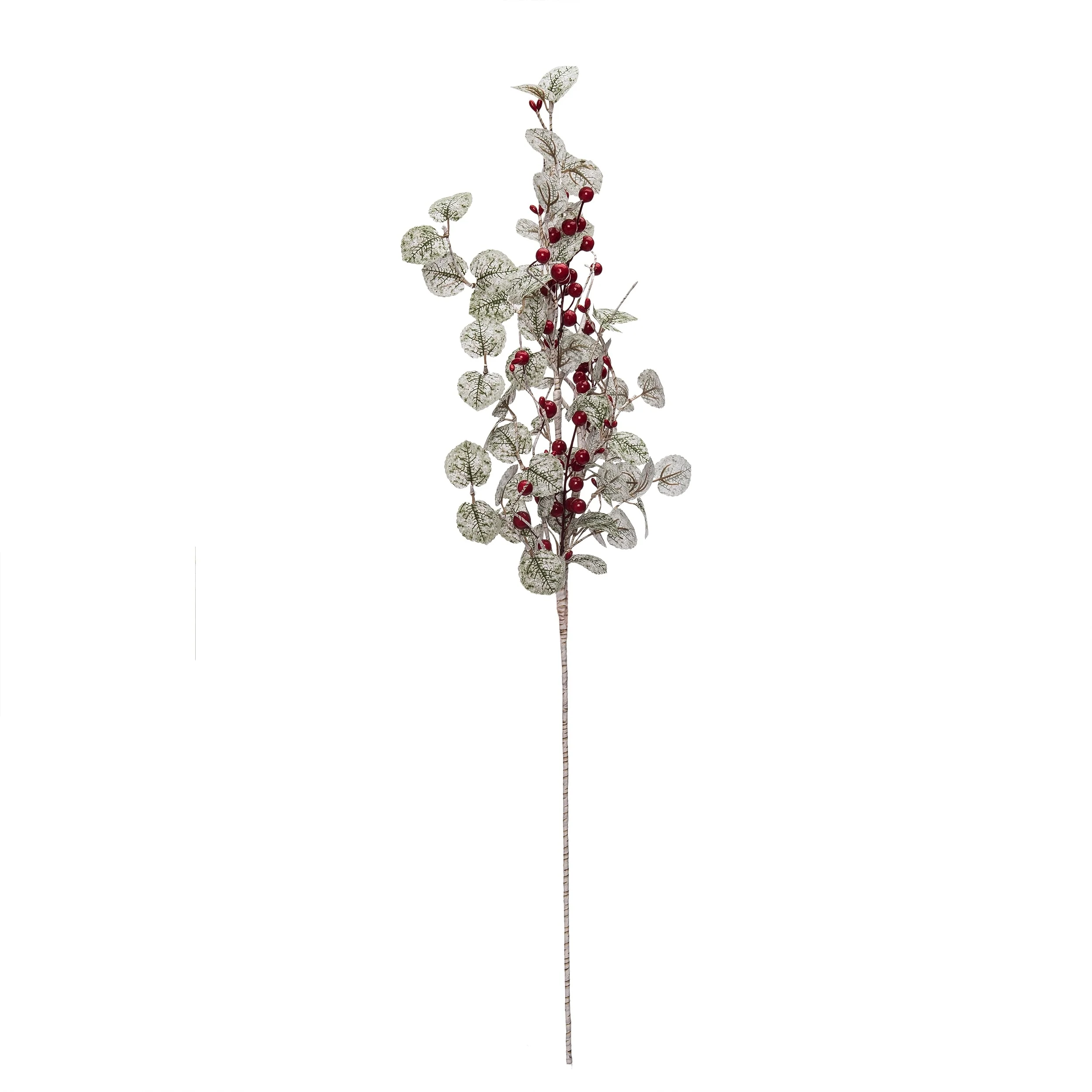 Transpac Fabric 32 in. Multicolor Christmas Winterberry Spray