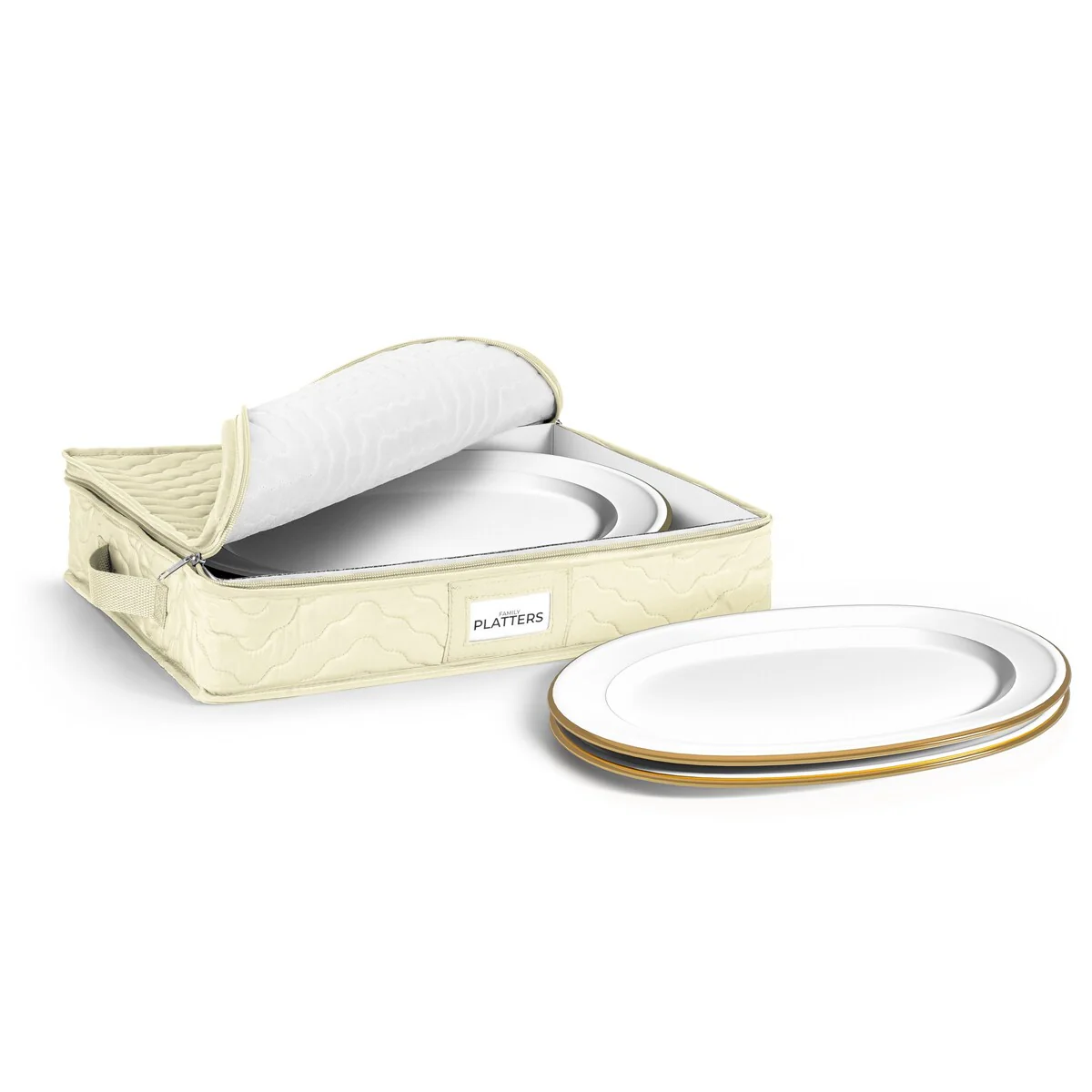 4 Plate China Quilted Container - 17