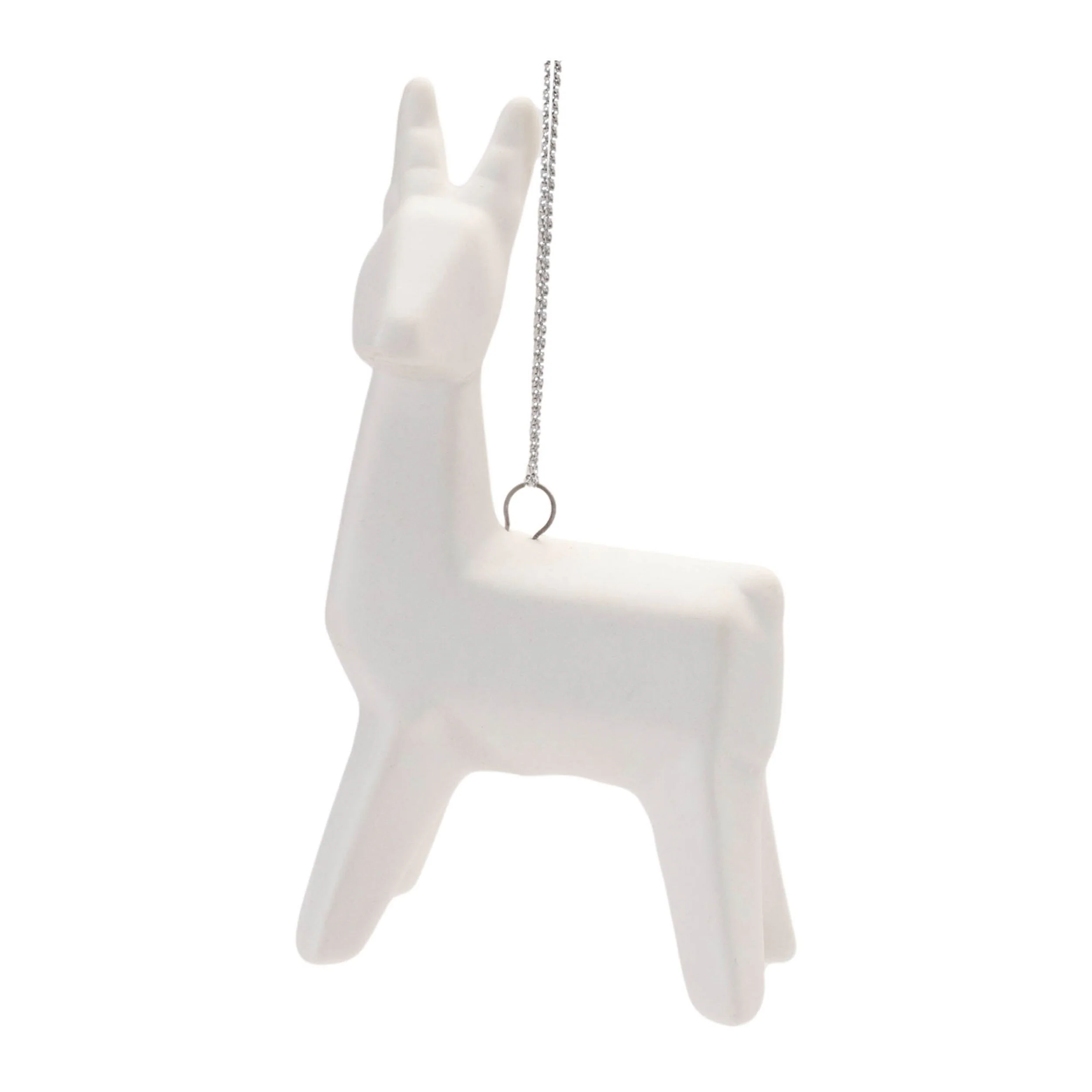 Ceramic Deer Bear Tree Ornaments Set of 6 for Christmas Decoration - 2.25” x 1.5” x 3.5”