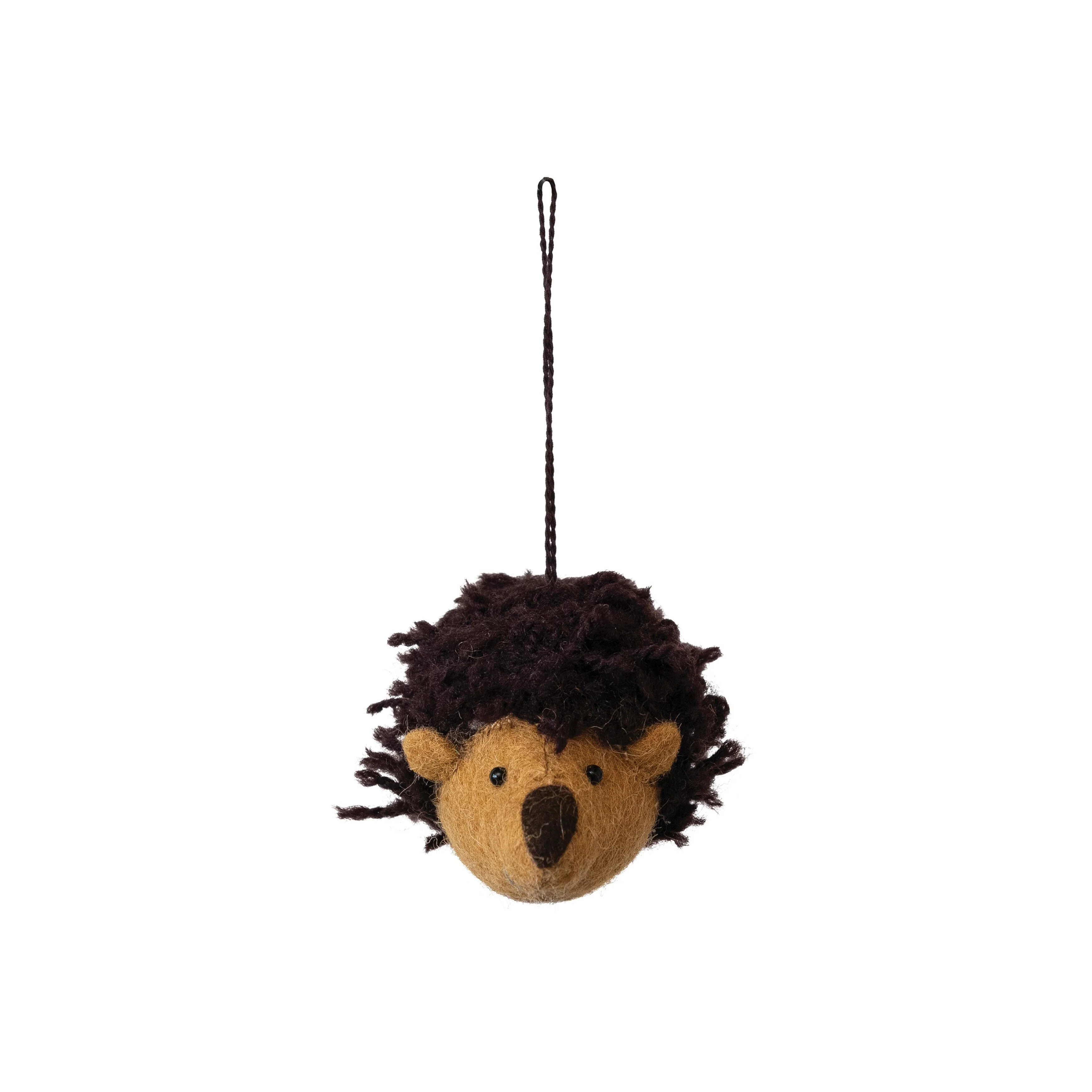 Handmade Wool Felt Hedgehog Ornament