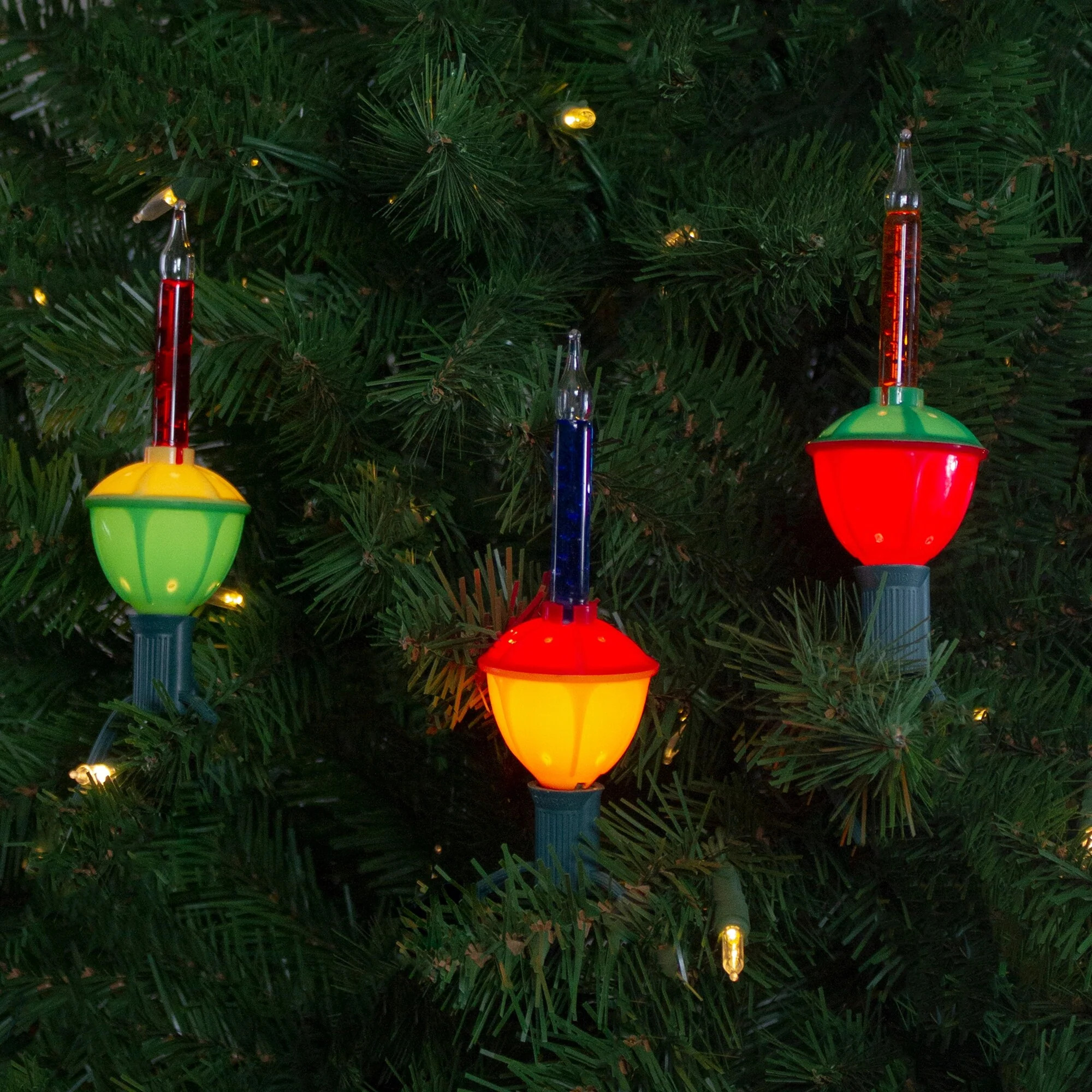 3 Multi-Color C7 Retro Bubble Light Replacement Christmas Bulbs
