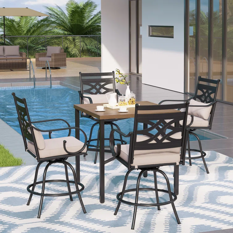 Alyne 4 - Person Square Outdoor Dining Set with Cushions