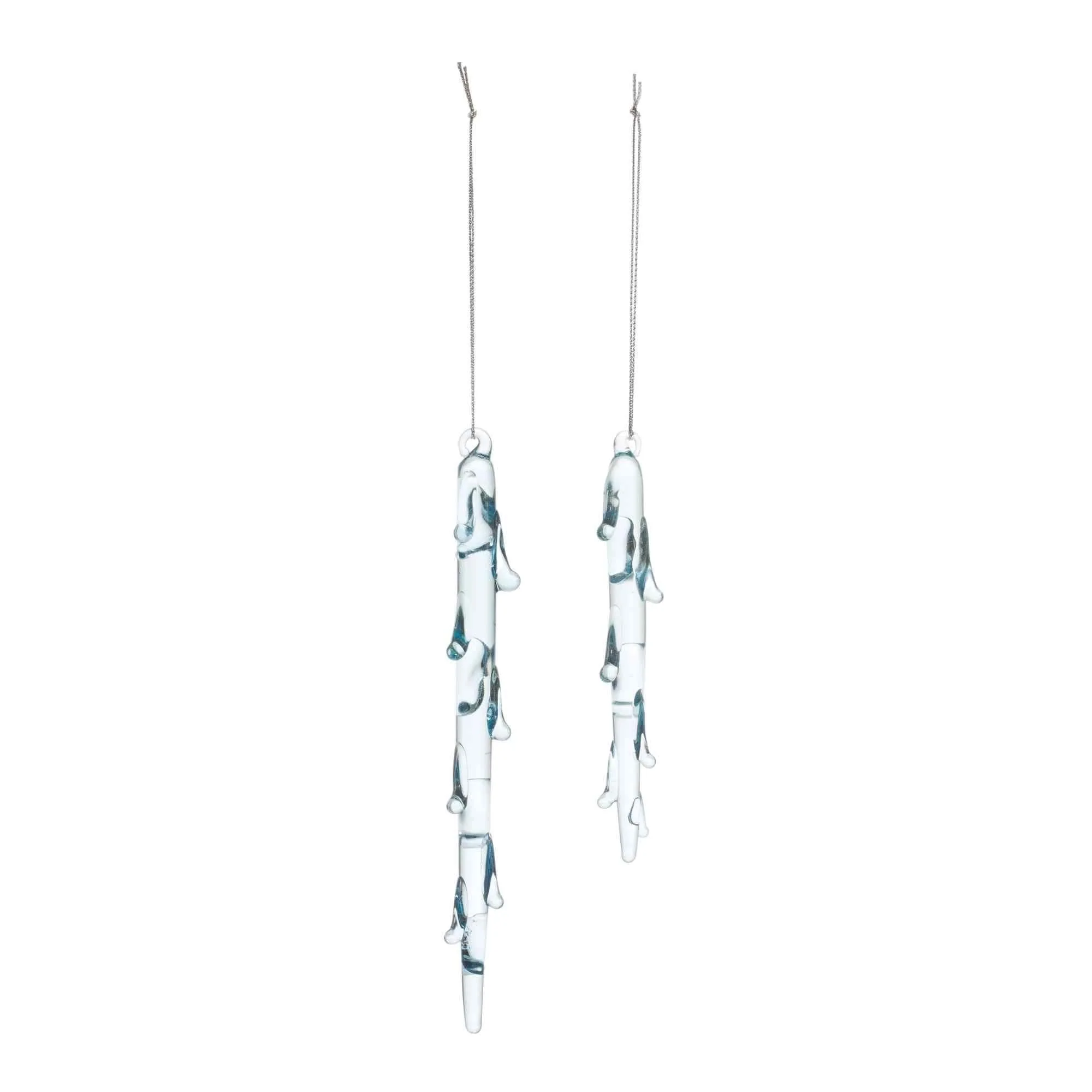 Melted Glass Christmas Icicle Ornaments - 7