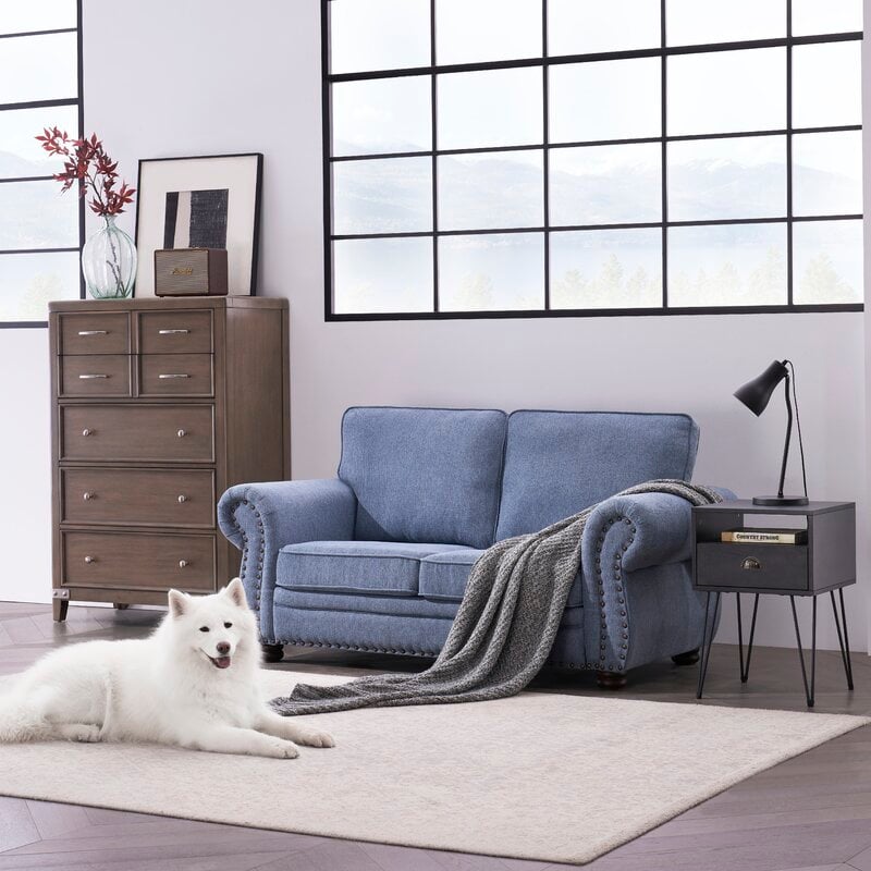 Norberto 66'' Rolled Arm Loveseat