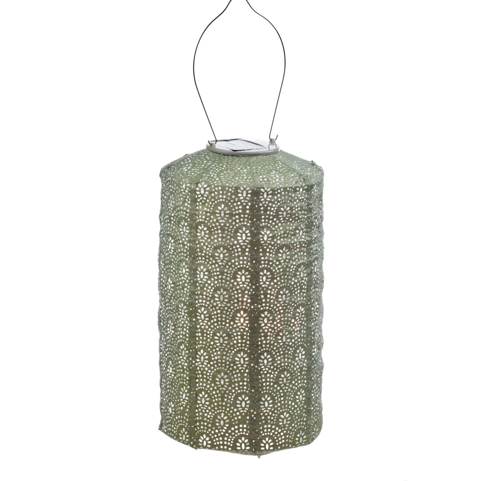 Pre-Lit Battery-Operated Cylinder Fan Lantern - 19