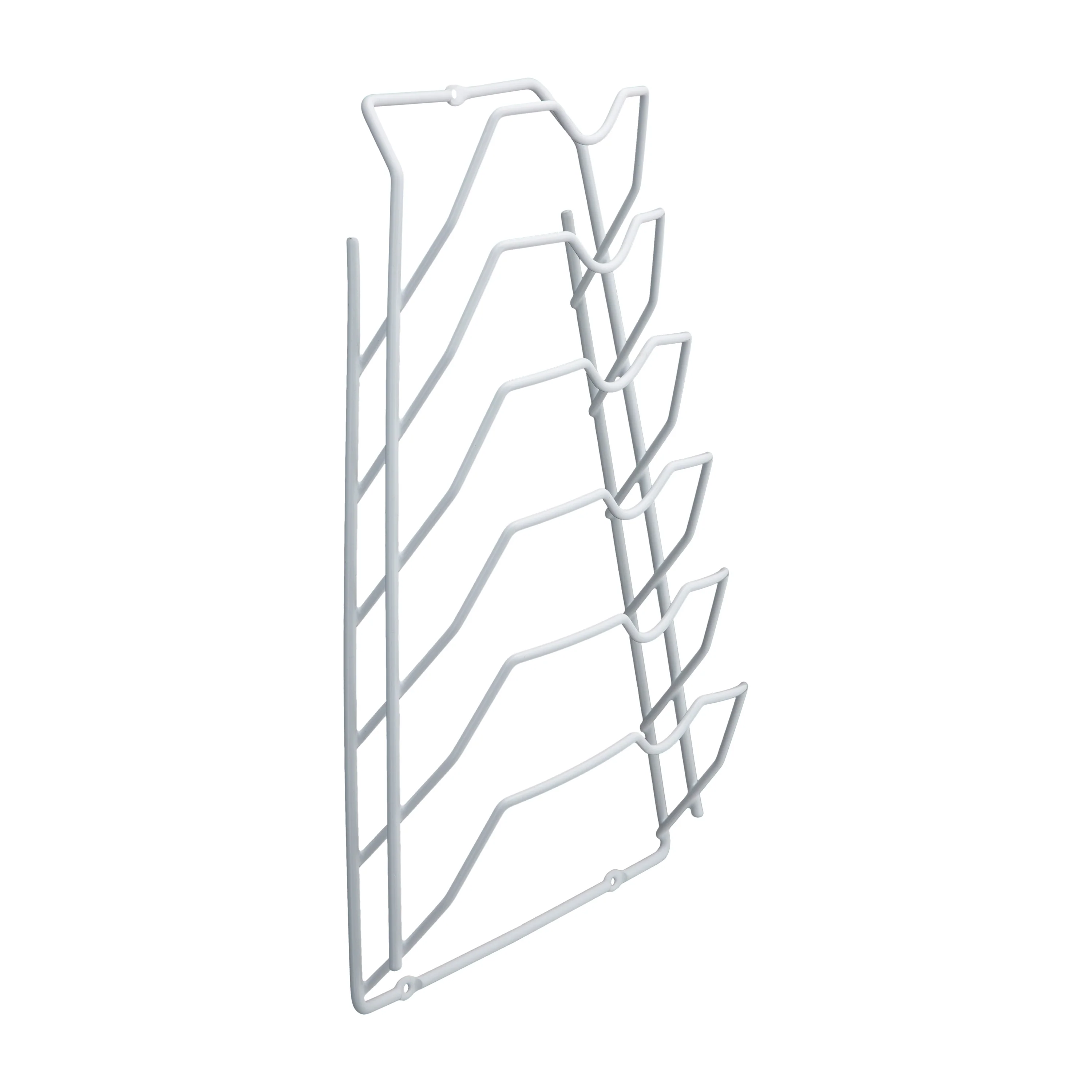 Organize It All 6 Section Cabinet Door Lid Rack in White - 10.62 x 4.00 x 16.62