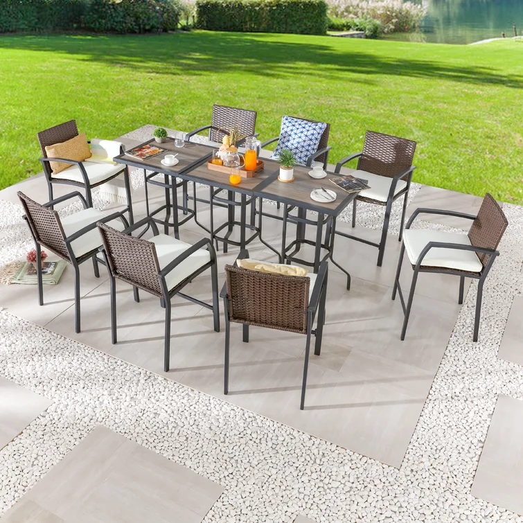 8 - Person Square Outdoor Dining Set with Cushions