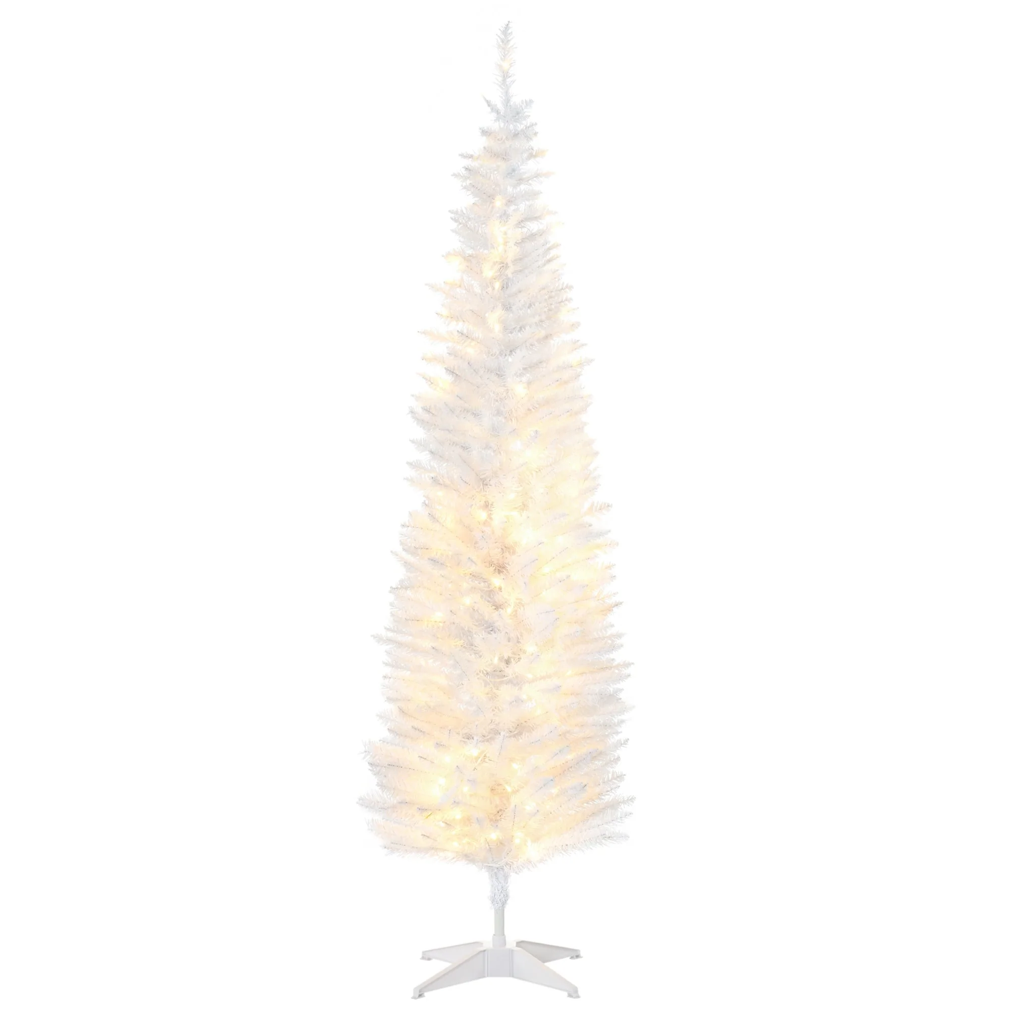 6ft Artificial Slim Noble Fir Tree Perfect for Small Spaces
