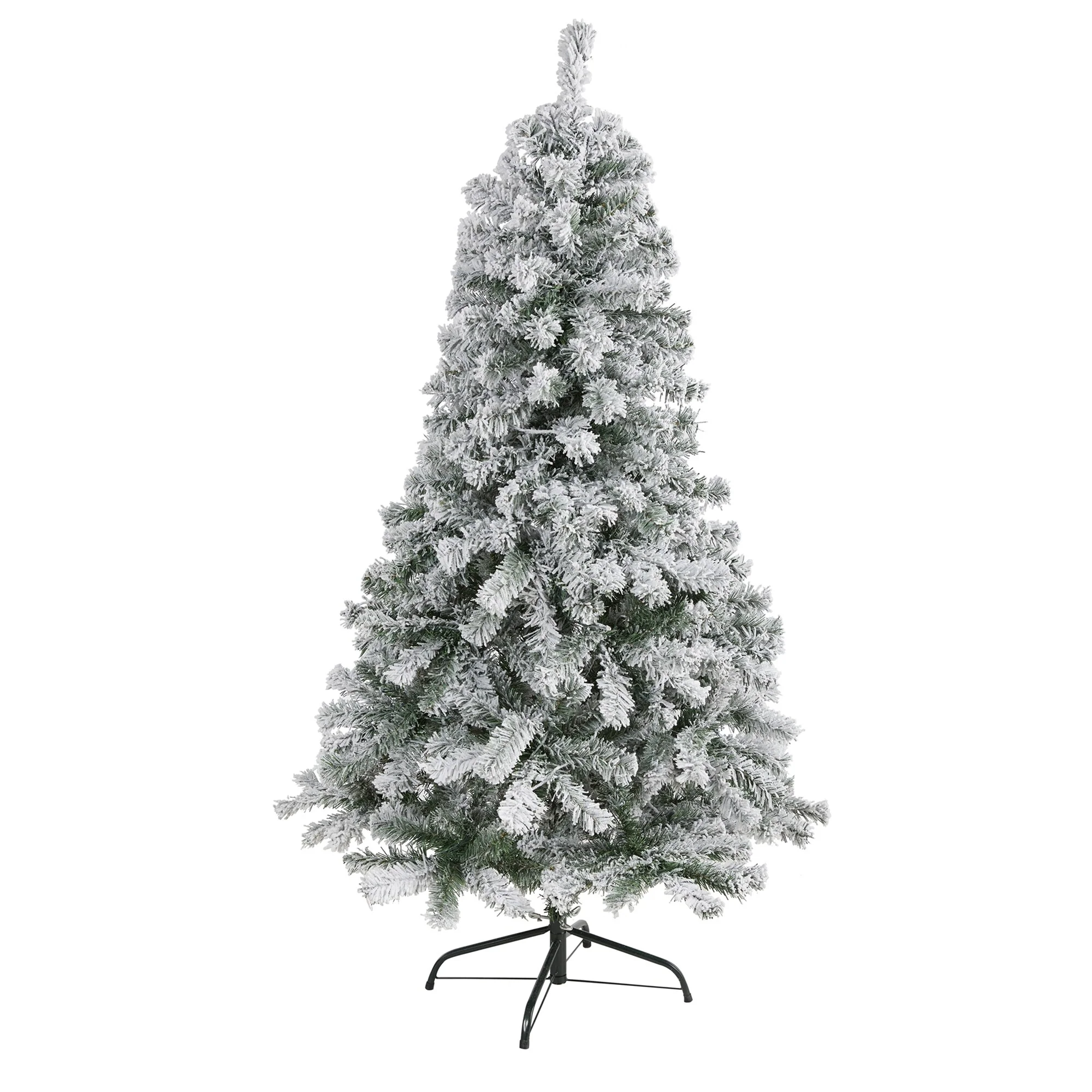 5' Flocked Rock Springs Spruce Artificial Christmas Tree, Unlit - 5 Foot