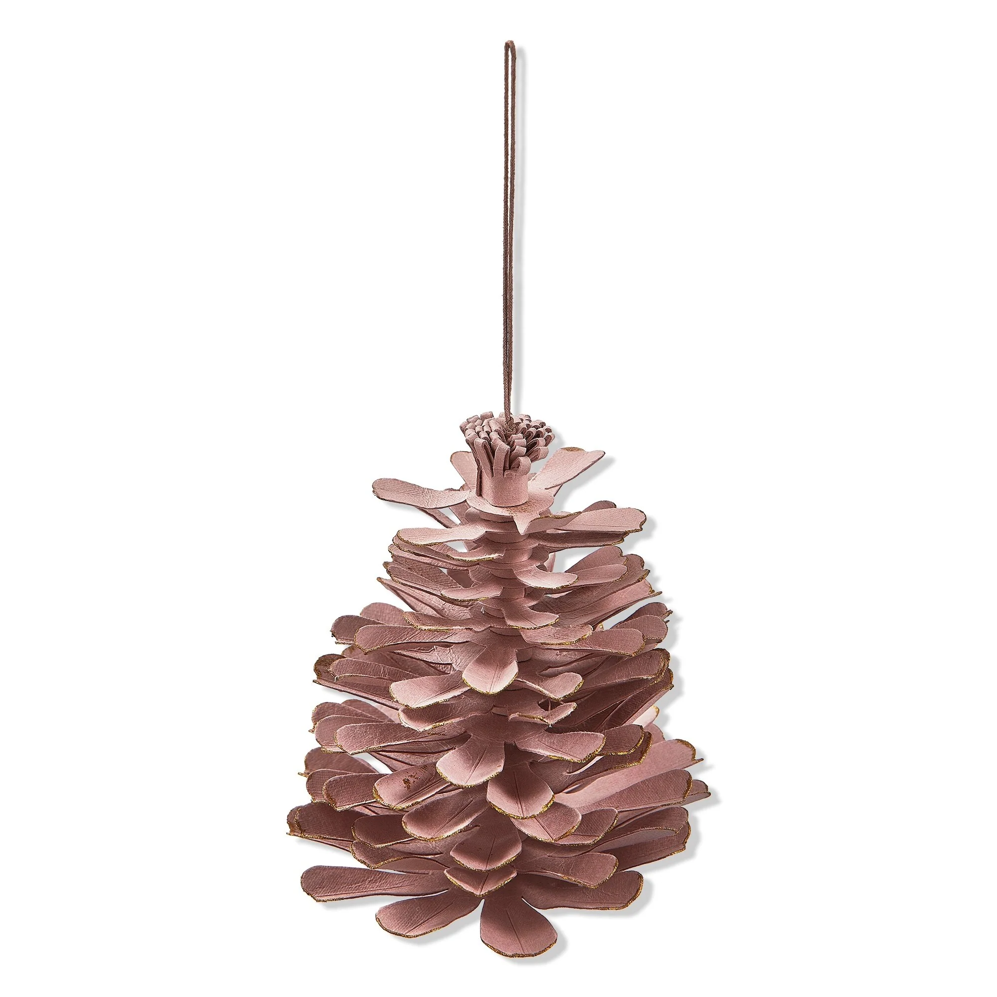 Paper Pinecone Hanging Christmas Ornament XMAS Festive Winter Holidays Artificial Real Pine Tree Home Décor Decoration Lilac