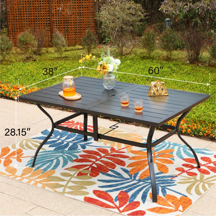 Argyri 6 - Person Rectangular Outdoor Dining Set