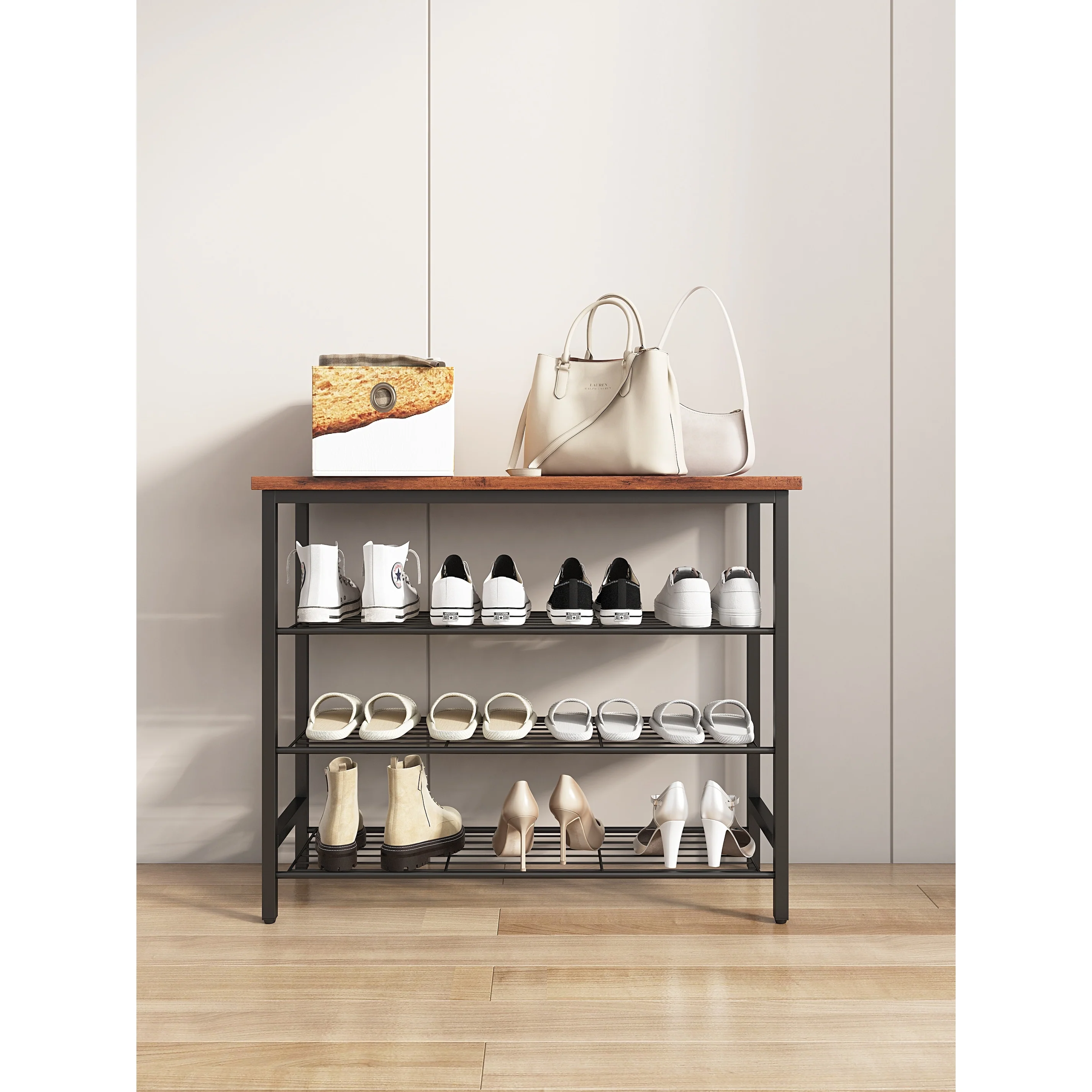 DN 4-Tier Metal Shoe Rack