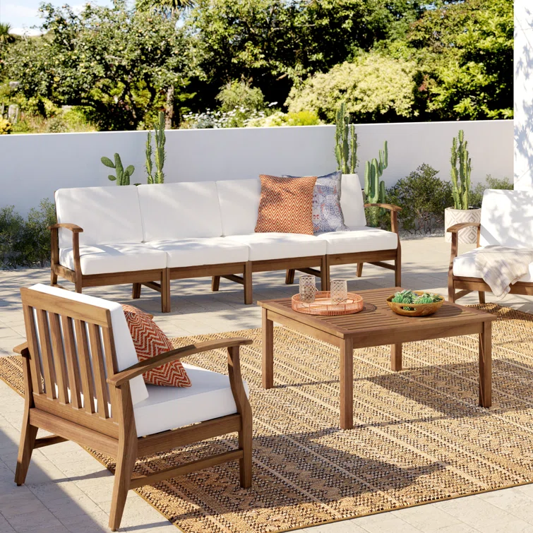 Hulda 6 - Person Outdoor Seating Group with Cushions