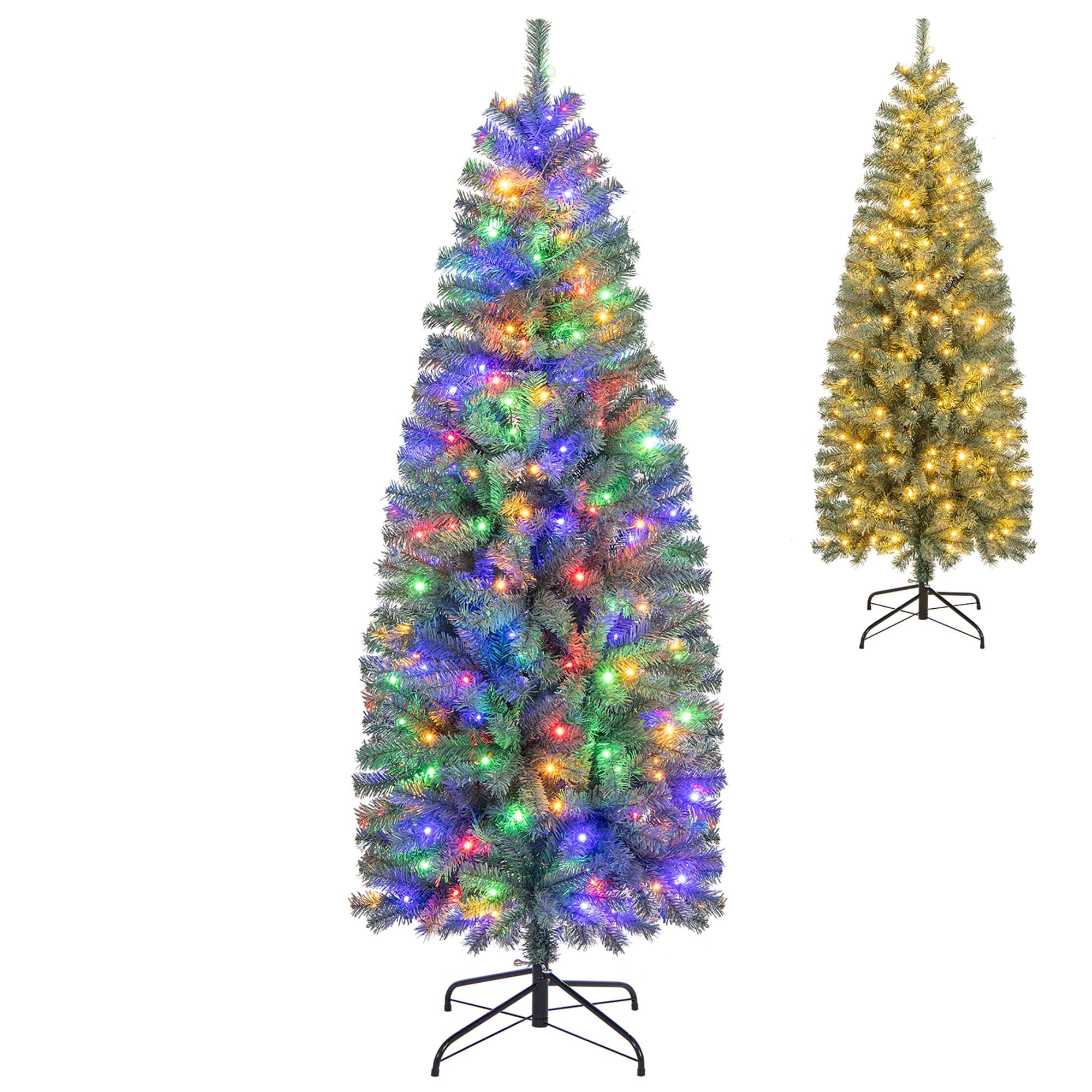 Gymax 6.5/7.5 FT Artificial Xmas Tree w/ 556/724 Branch Tips 200/250 - See Details