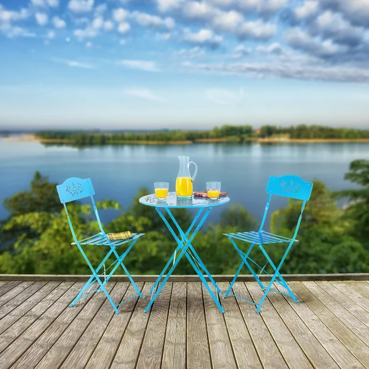 Alfreda 2 - Person Round Outdoor Dining Set