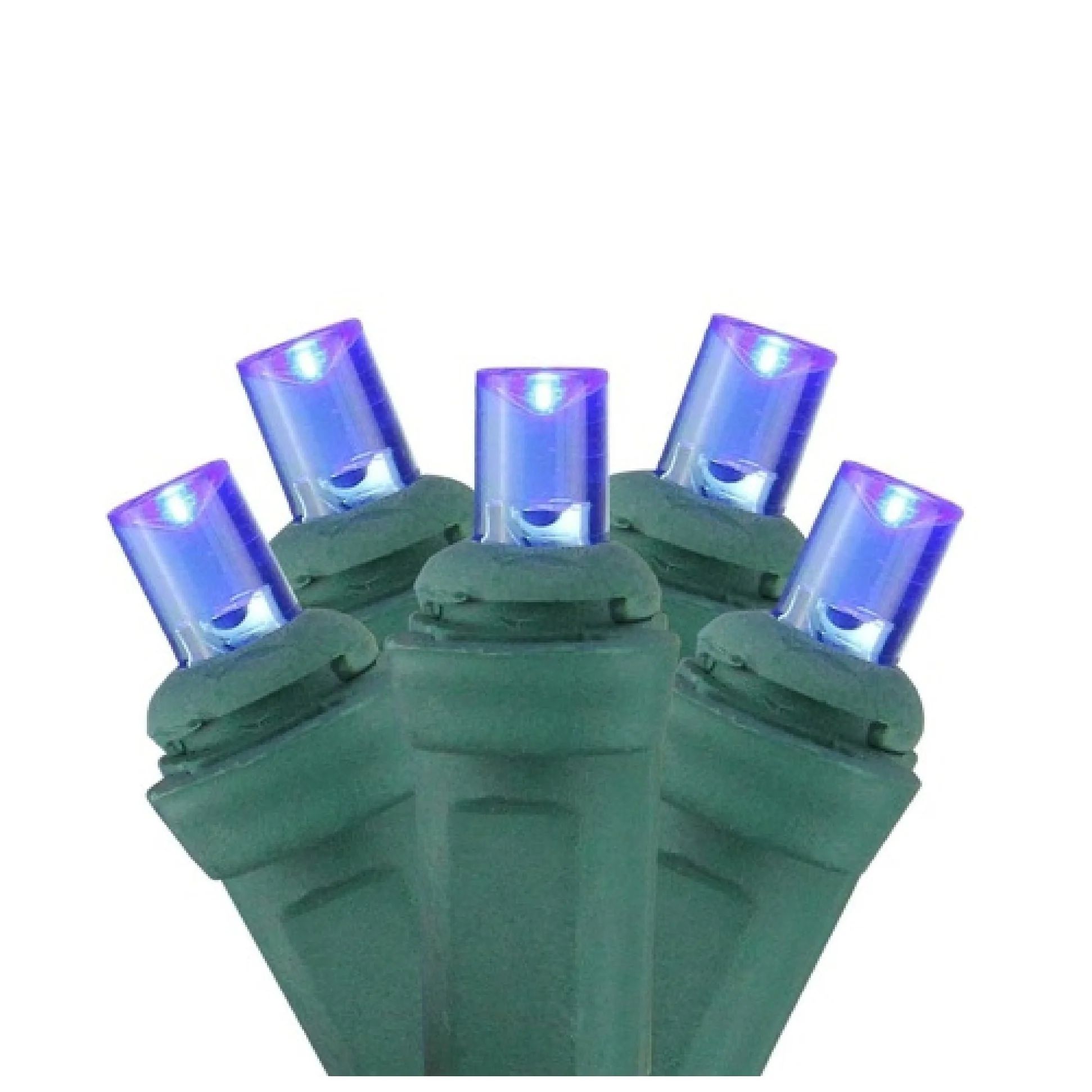 4' x 6' Blue LED Wide Angle Christmas Net Lights, Green Wire