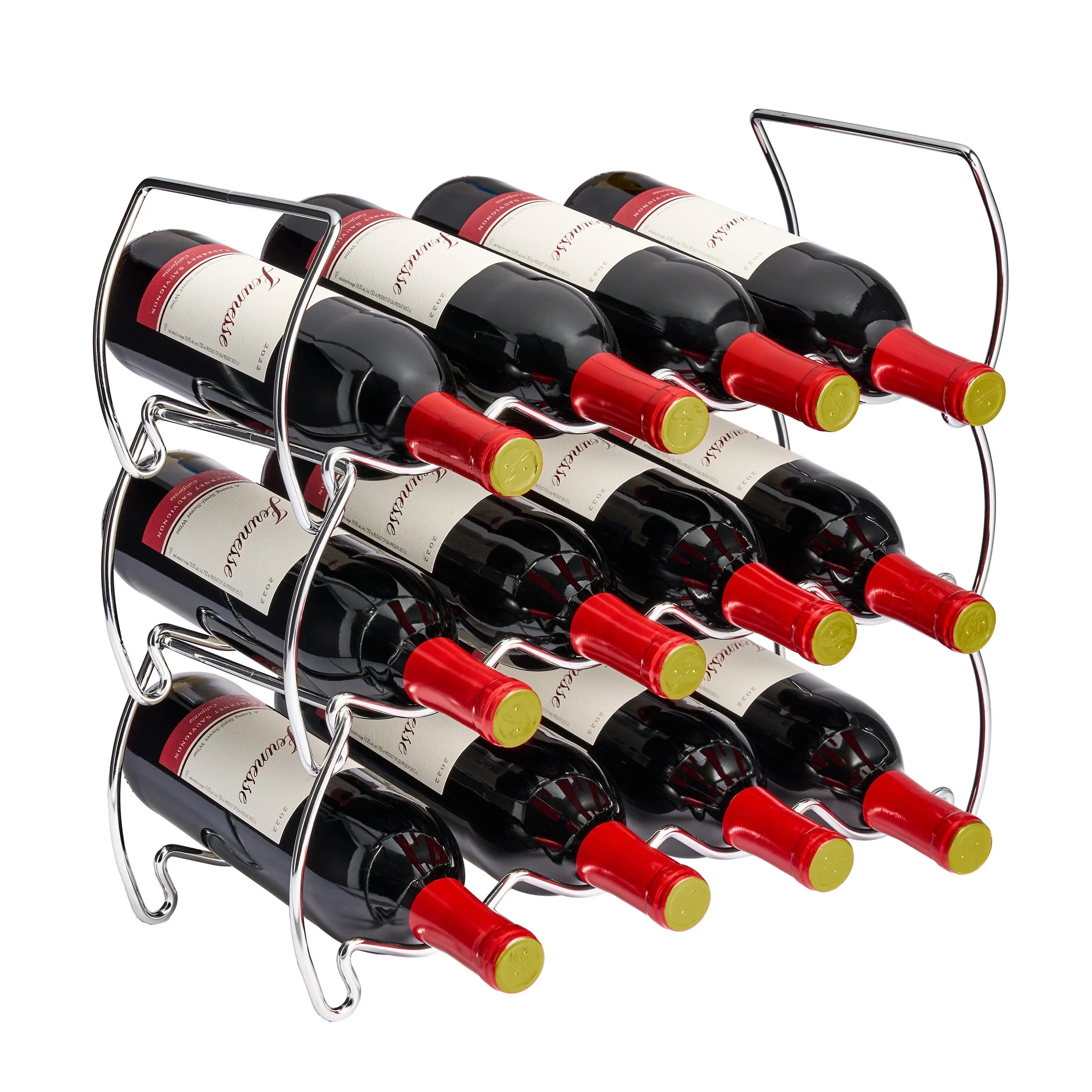 Metal Detachable Wine Rack - 3 Tier, Copper - 14