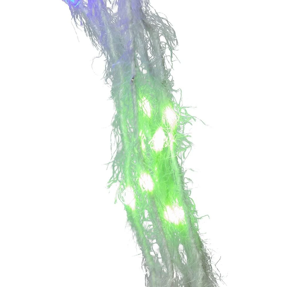 Kurt Adler 6.5-Foot 120-Light White Fuzzy Cascade Lights and Multi-Color LED Bulbs
