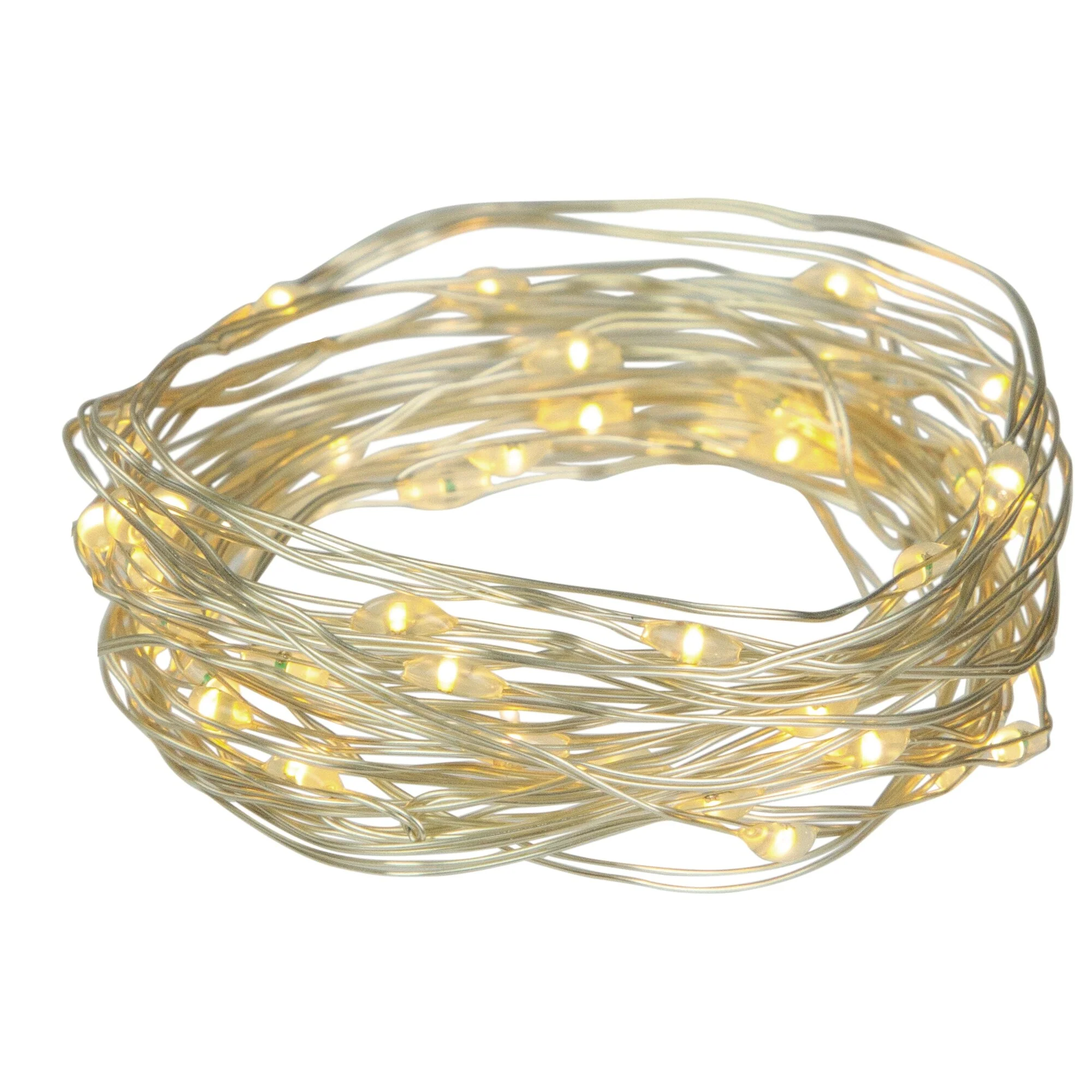 50 B/O Warm White LED Micro Fairy Lights - 16ft, Copper Wire