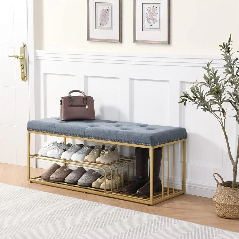 Linen Bench with Storage - 17