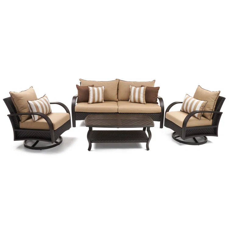 Sehrish Wicker/Rattan 6 Person Seating Group