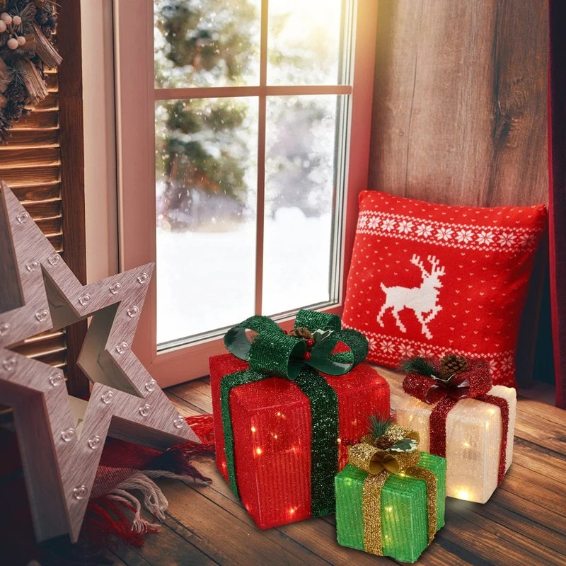 Christmas Lighted Gift Box