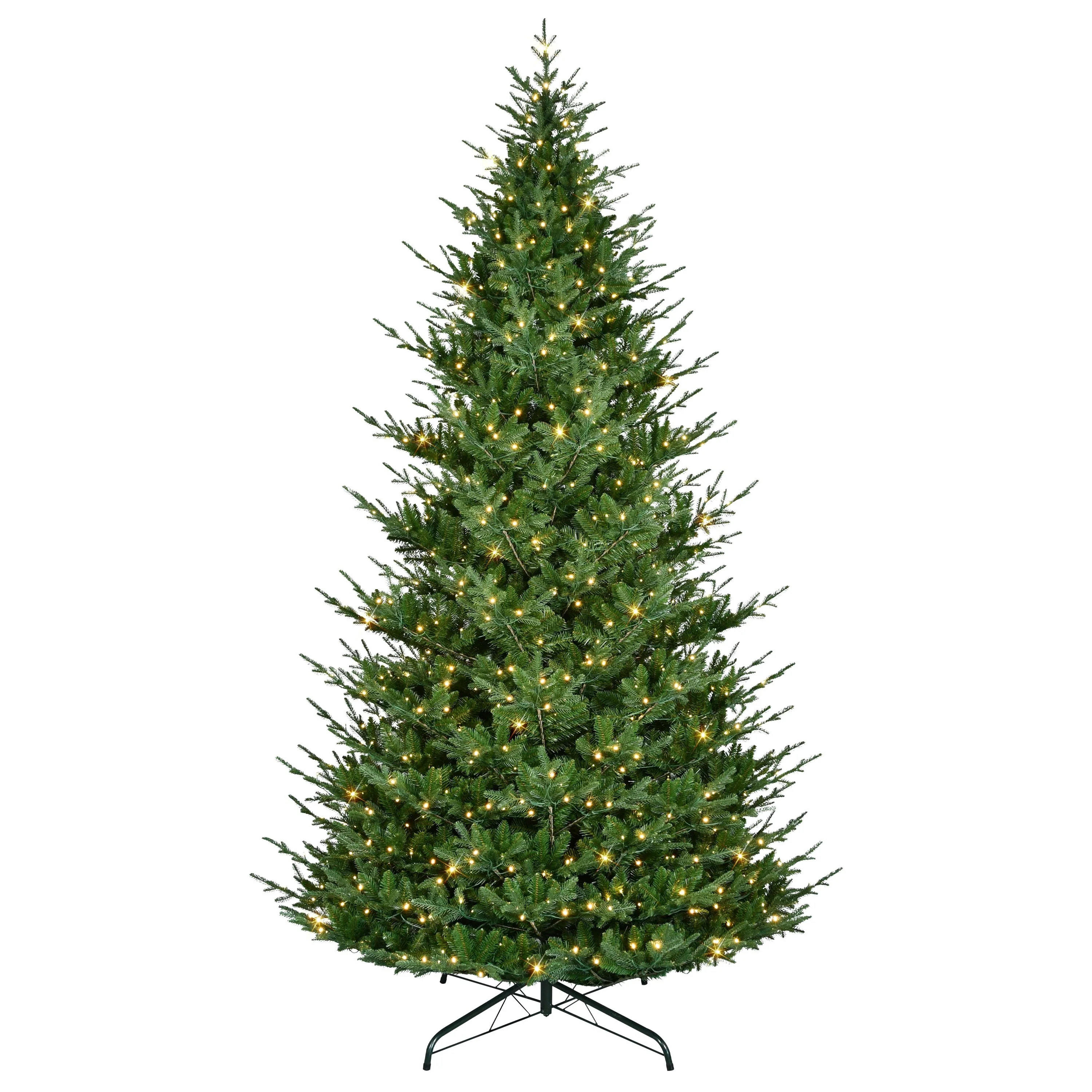 Puleo International 12' Pre-Lit Artificial Hillside Spruce Tree