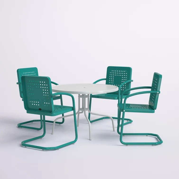 Kutcher 4 - Person Round Outdoor Dining Set
