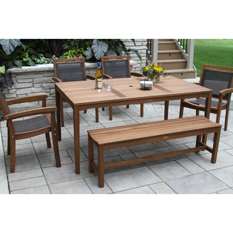 Fleur 7 - Person Rectangular Outdoor Dining Set