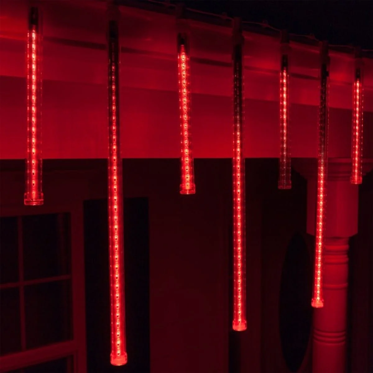 Red LED Dripping Icicle Tube Christmas Light