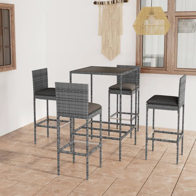 4 - Person Square Outdoor Dining Set with Cushions