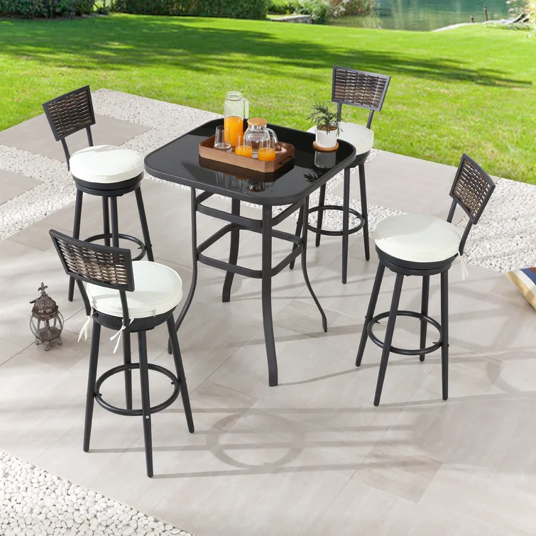Turnham 4 - Person Square Outdoor Dining Set with Cushions