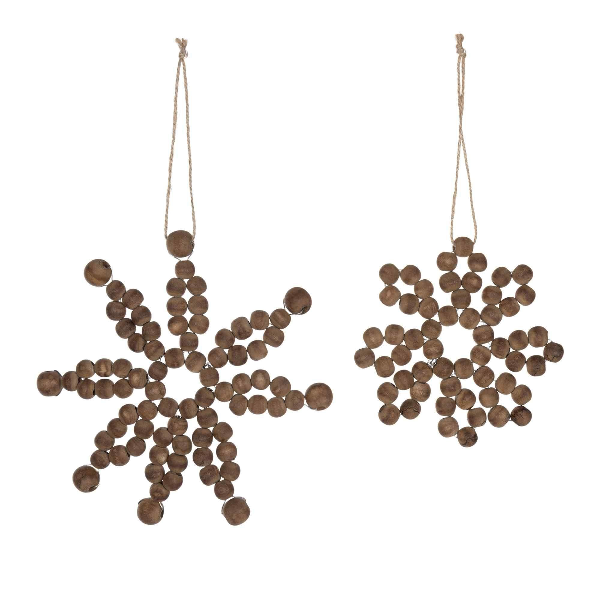 Set of 12 Beaded Snowflake Christmas Ornaments 6.75