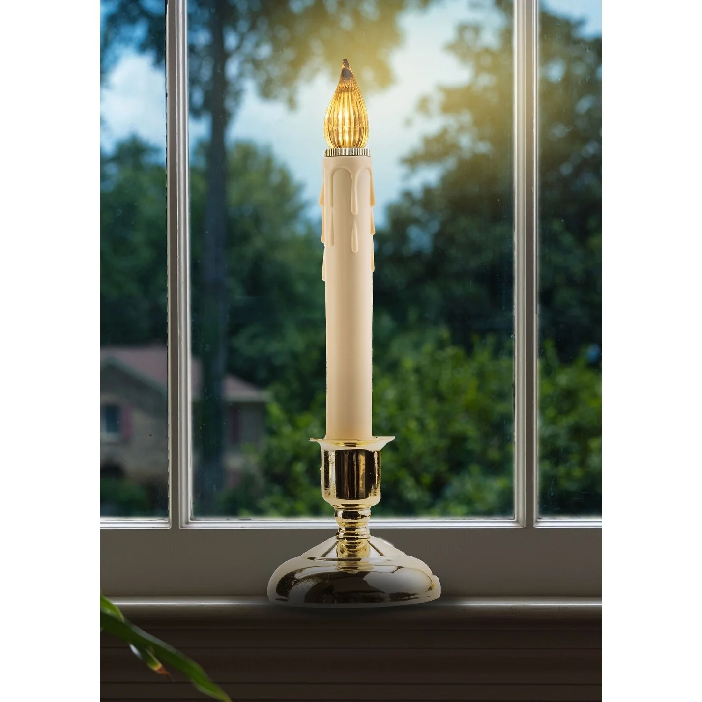 LED Lighted Window Candles with Sensor - 9