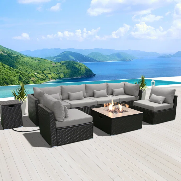 Petrina 6 - Person Outdoor Seating Group with Cushions