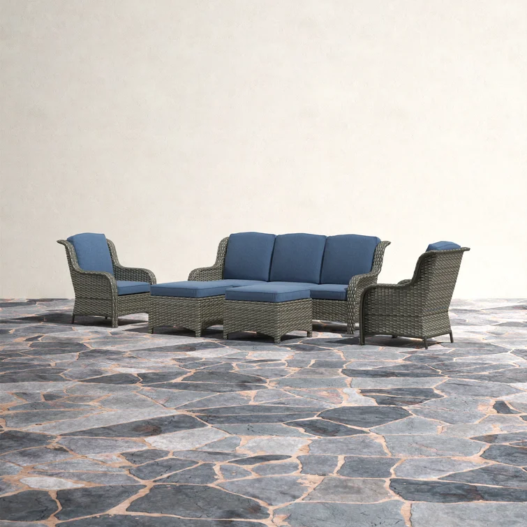 Amanda 5 - Person Outdoor Seating Group with Cushions