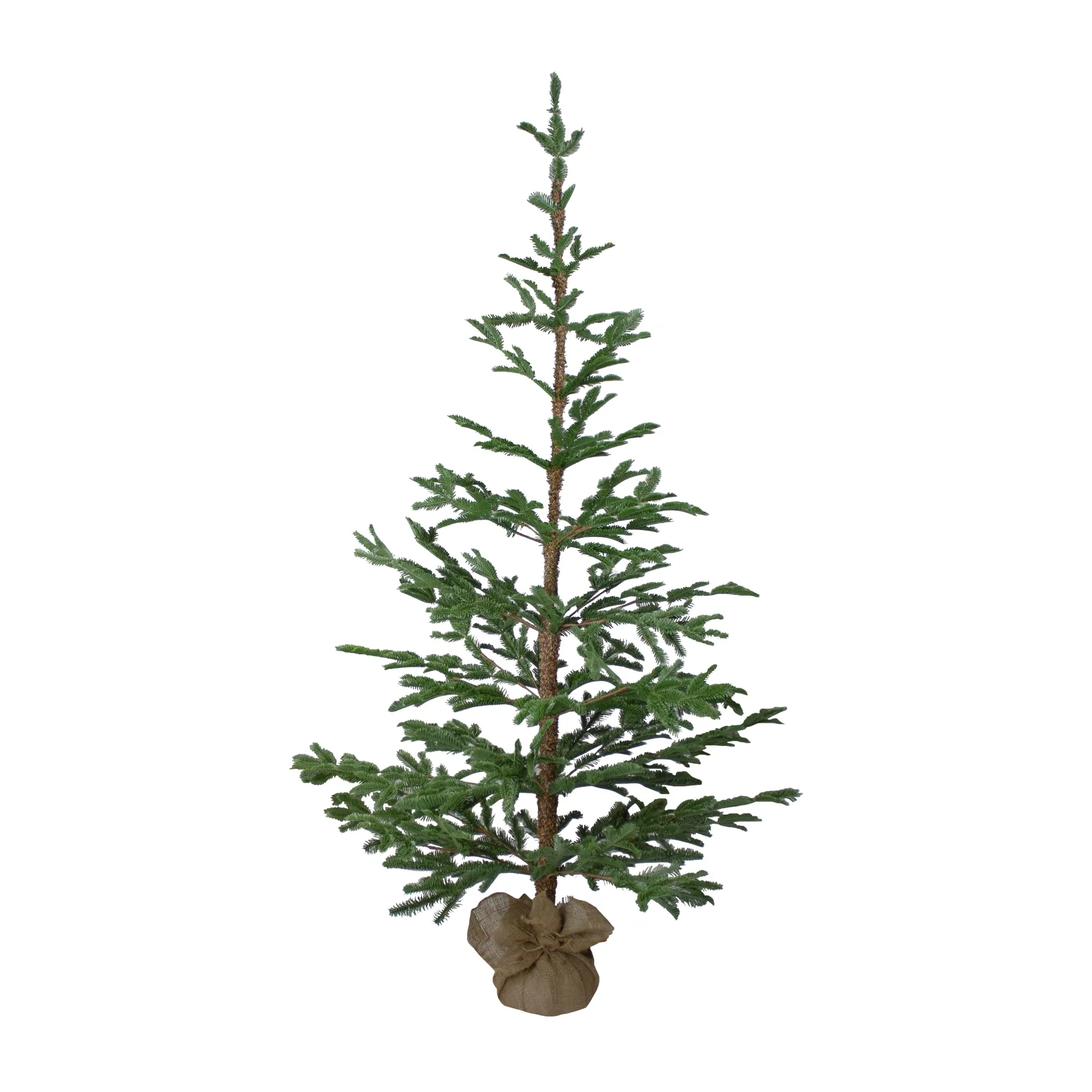Real Touch™ Ponderosa Pine Artificial Christmas Tree with Jute Base- Unlit - 5.25' - 5 Foot