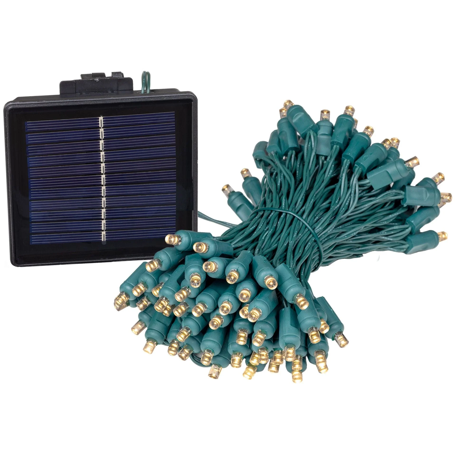 Novelty Lights 100 Light Solar LED Christmas Mini Light Set, Warm White, 44 Feet