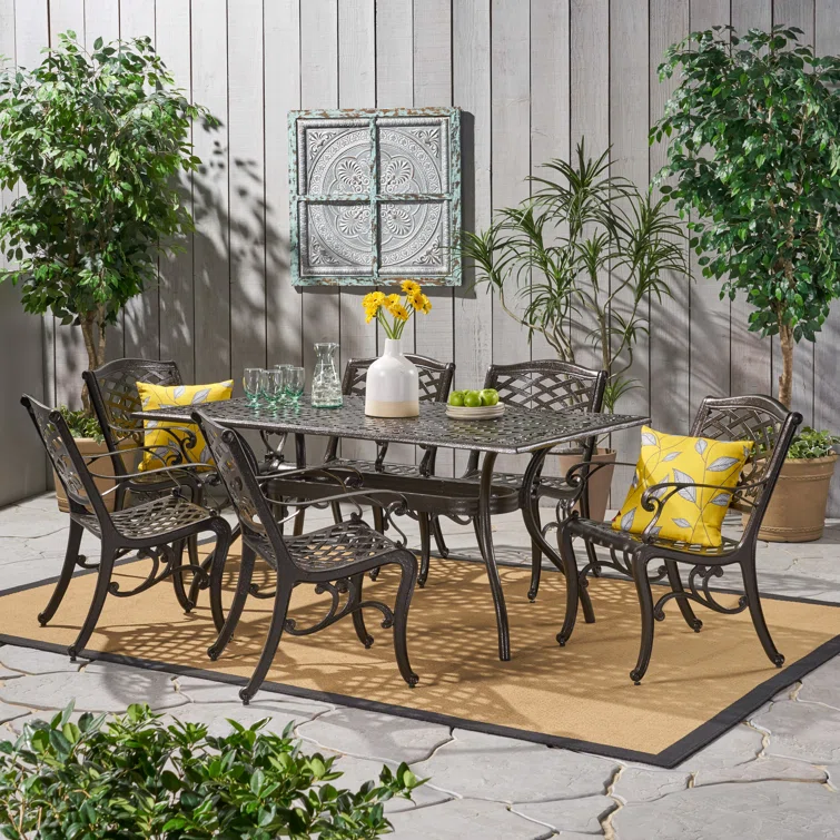 Ravenna 6 - Person Rectangular Outdoor Dining Set