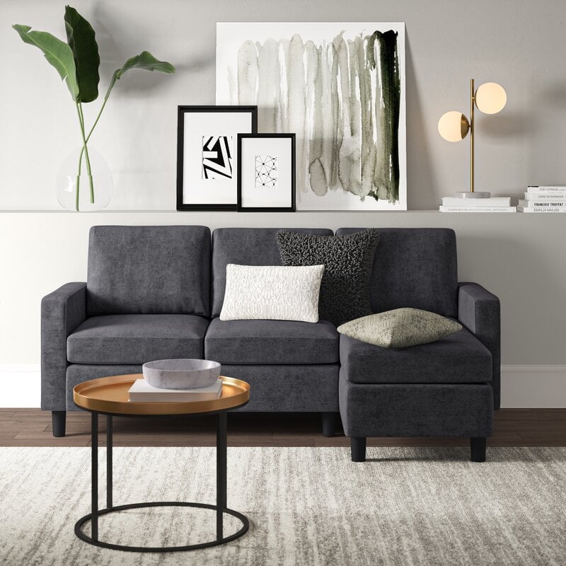 Harbuck 77.55 Wide Reversible Sofa & Chaise with Ottoman